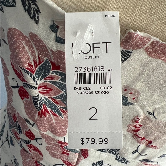 LOFT Outlet Floral Cami Dress - Picture 7 of 11